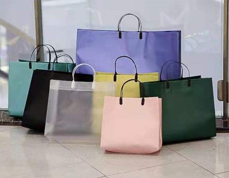 Plastic Retail Shopping Bags in Shiny Metallic Colors