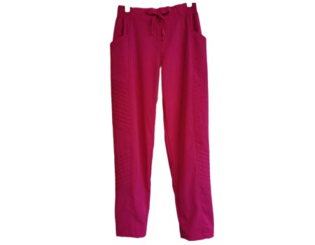 Nurse Fashion Tapered Leg Stretch Scrub Pant with Pleats Details 